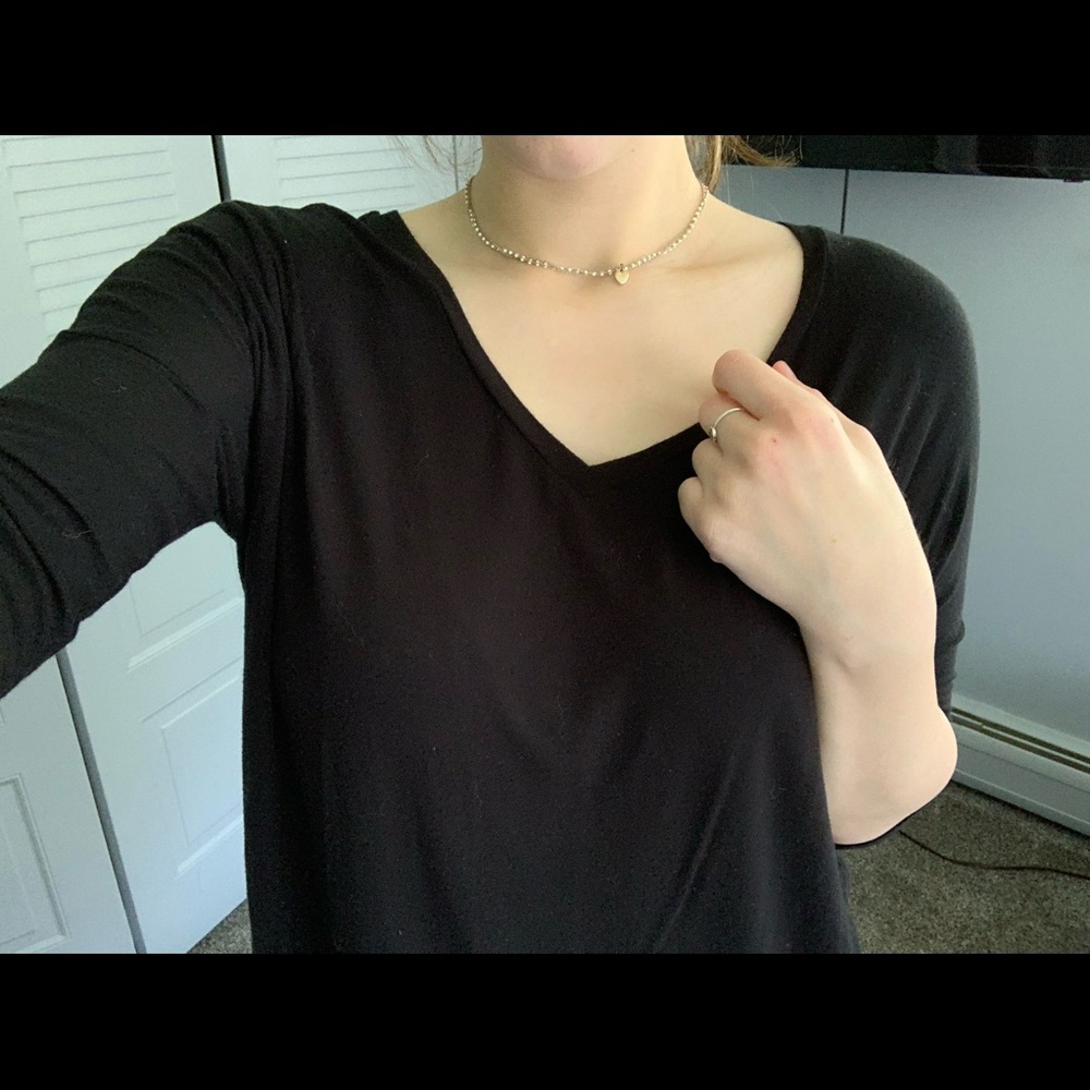 Quarter sleeved black shirt